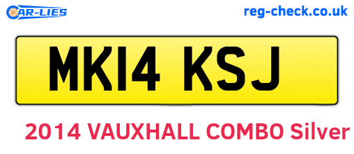 MK14KSJ are the vehicle registration plates.