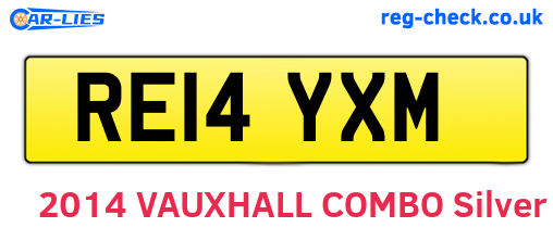 RE14YXM are the vehicle registration plates.
