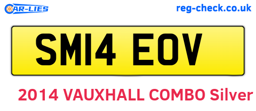 SM14EOV are the vehicle registration plates.