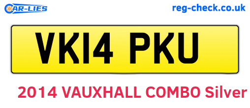 VK14PKU are the vehicle registration plates.