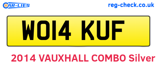 WO14KUF are the vehicle registration plates.