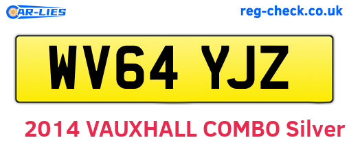 WV64YJZ are the vehicle registration plates.
