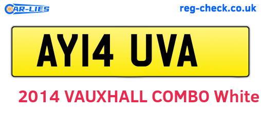 AY14UVA are the vehicle registration plates.