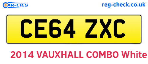 CE64ZXC are the vehicle registration plates.