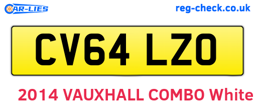 CV64LZO are the vehicle registration plates.