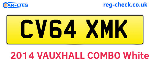 CV64XMK are the vehicle registration plates.
