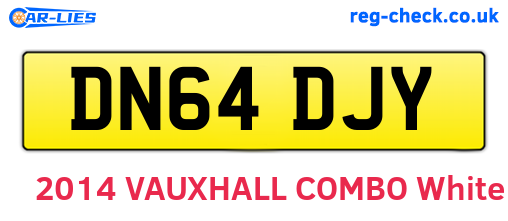 DN64DJY are the vehicle registration plates.