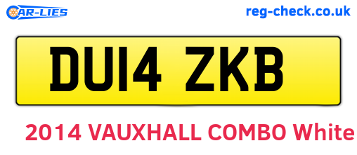 DU14ZKB are the vehicle registration plates.