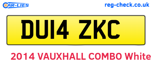 DU14ZKC are the vehicle registration plates.