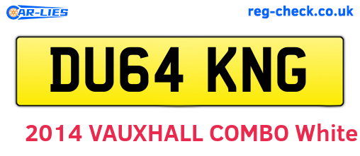 DU64KNG are the vehicle registration plates.