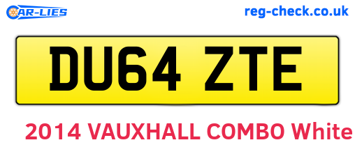 DU64ZTE are the vehicle registration plates.