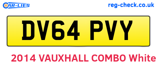 DV64PVY are the vehicle registration plates.