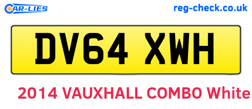 DV64XWH are the vehicle registration plates.