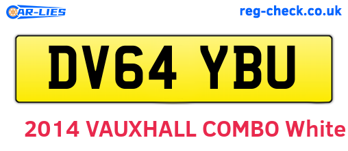 DV64YBU are the vehicle registration plates.