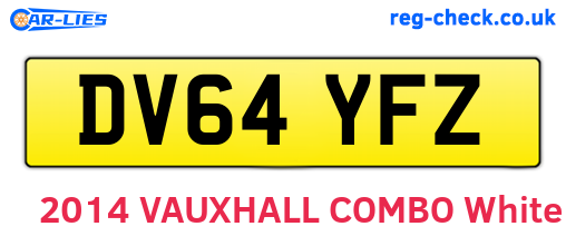 DV64YFZ are the vehicle registration plates.