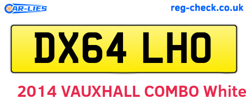 DX64LHO are the vehicle registration plates.