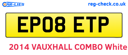 EP08ETP are the vehicle registration plates.
