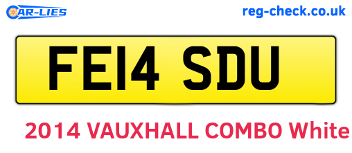 FE14SDU are the vehicle registration plates.