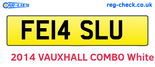 FE14SLU are the vehicle registration plates.