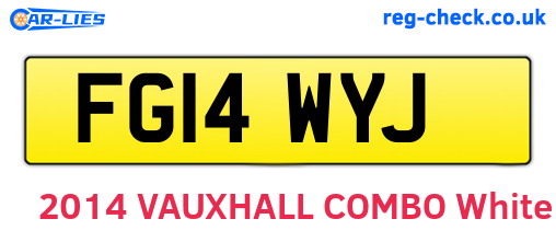 FG14WYJ are the vehicle registration plates.