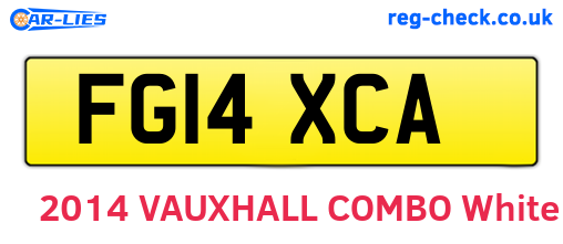 FG14XCA are the vehicle registration plates.