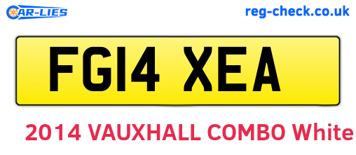 FG14XEA are the vehicle registration plates.