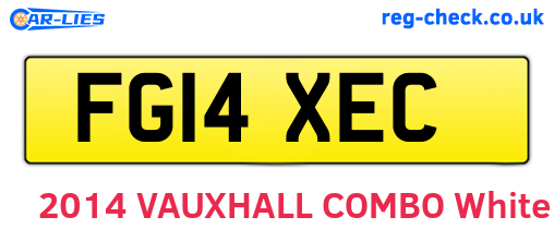 FG14XEC are the vehicle registration plates.