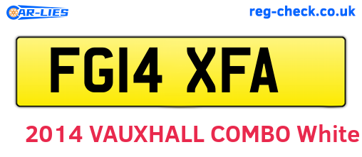FG14XFA are the vehicle registration plates.