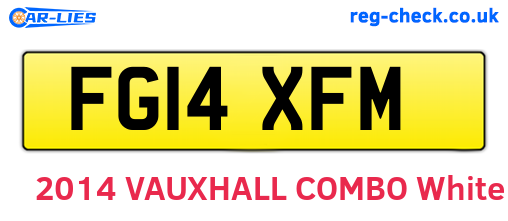 FG14XFM are the vehicle registration plates.
