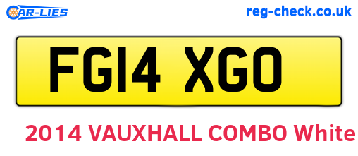 FG14XGO are the vehicle registration plates.