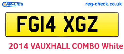 FG14XGZ are the vehicle registration plates.