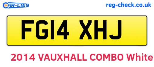 FG14XHJ are the vehicle registration plates.