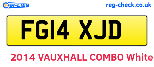FG14XJD are the vehicle registration plates.