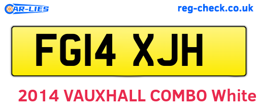 FG14XJH are the vehicle registration plates.
