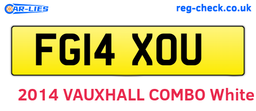 FG14XOU are the vehicle registration plates.