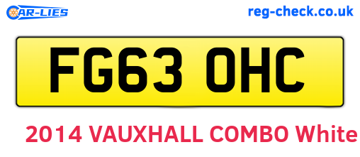 FG63OHC are the vehicle registration plates.