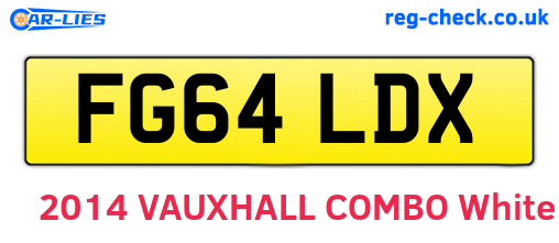 FG64LDX are the vehicle registration plates.