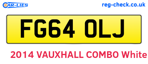 FG64OLJ are the vehicle registration plates.