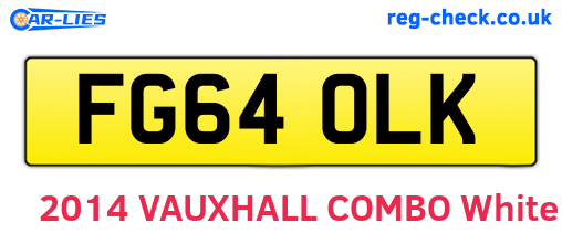 FG64OLK are the vehicle registration plates.