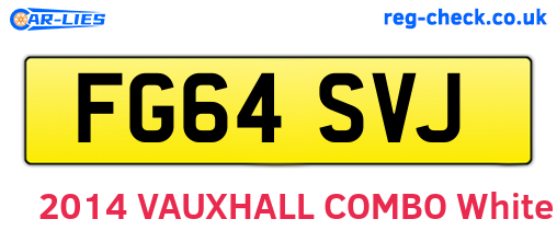 FG64SVJ are the vehicle registration plates.