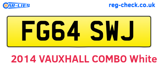 FG64SWJ are the vehicle registration plates.