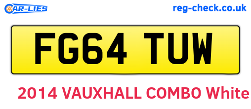 FG64TUW are the vehicle registration plates.
