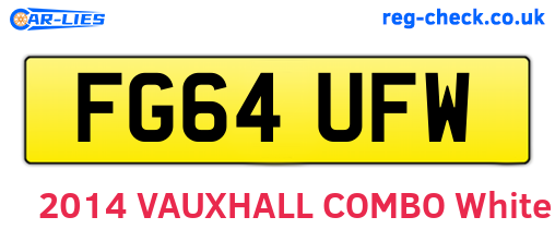 FG64UFW are the vehicle registration plates.