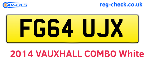 FG64UJX are the vehicle registration plates.