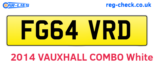 FG64VRD are the vehicle registration plates.
