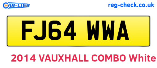 FJ64WWA are the vehicle registration plates.
