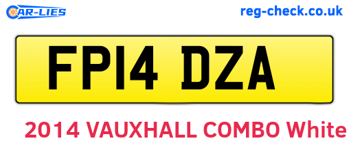 FP14DZA are the vehicle registration plates.