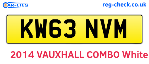 KW63NVM are the vehicle registration plates.