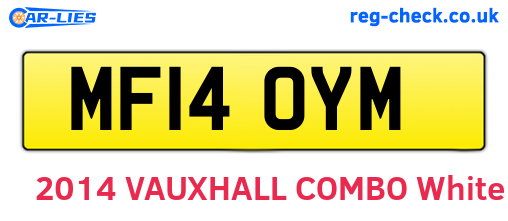 MF14OYM are the vehicle registration plates.
