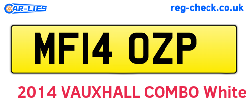 MF14OZP are the vehicle registration plates.